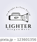 line art flashlight logo template design graphic 123601356