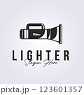 vintage style flashlight logo template design graphic 123601357