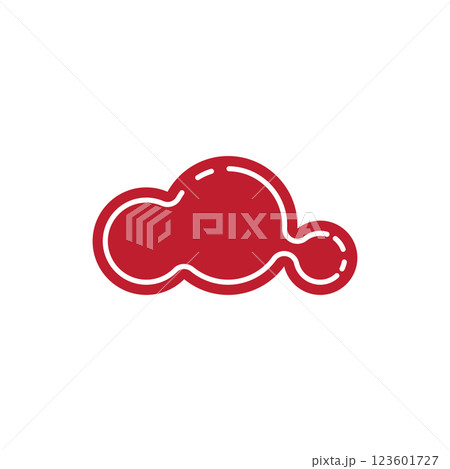 Chinese cloud or japan cloud icon 123601727