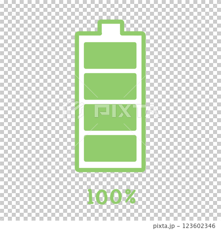 電池残量　100%　イラスト 123602346