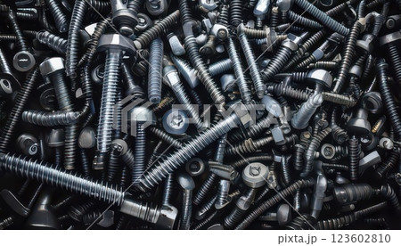 《AI画像》たくさんのボルト 123602810