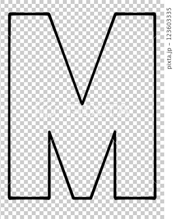 簡單字母M插圖素材 123603335