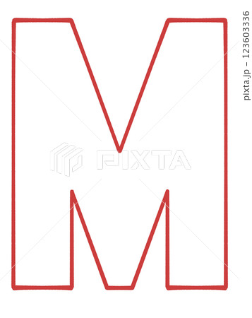 シンプルなアルファベットMのイラスト素材 シンプルなアルファベットMのイラスト素材 123603336
