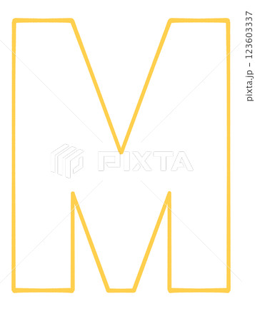 シンプルなアルファベットMのイラスト素材 123603337