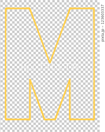 シンプルなアルファベットMのイラスト素材 123603337