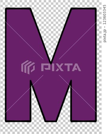 Simple alphabet M illustration material Simple alphabet M illustration material 123603345