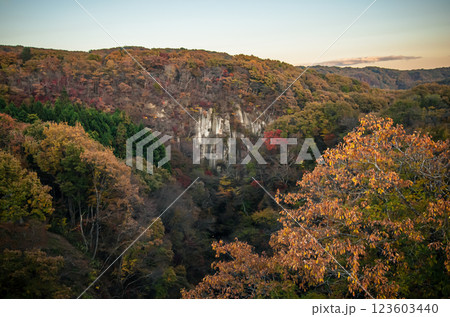 福島県西郷村 雪割橋からの眺め 123603440
