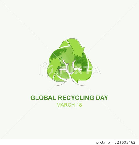 Global recycling day, recycling in environmental sustainability, recycling symbol, bins, plastic, bottles and reducing carbon emissions, protect the environment, reducing waste. earth day. vector. 123603462