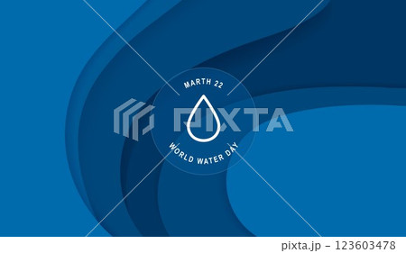 World Water Day paper art. accelerating change and every drop matters. Saving water and world environmental protection concept. save water, clean renewable energy. water for peace. vector design. World Water Day paper art. accelerating change and every drop matters. Saving water and world environmental protection concept. save water, clean renewable energy. water for peace. vector design. 123603478