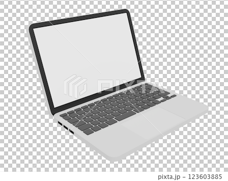 面向右側的筆記型電腦 123603885