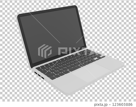 面向右側的筆記型電腦 123603886