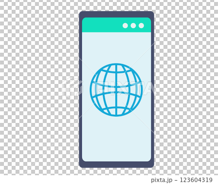 スマホとインターネットのアイコン。ベクターイラスト	 123604319