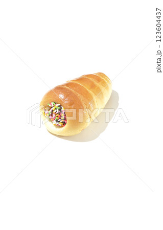 チョココロネを白背景で単品撮影 123604437