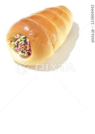 チョココロネを白背景で単品撮影 123604442