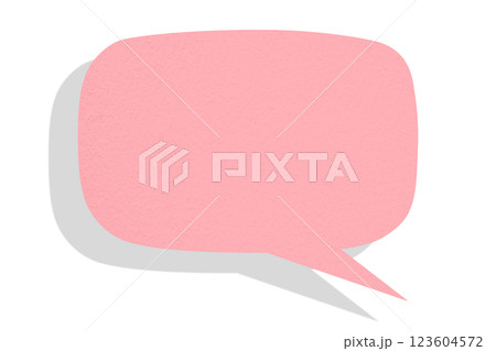 Pink paper speech bubbles separated on transparent background Pink paper speech bubbles separated on transparent background 123604572