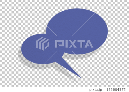 Purple paper speech bubbles separated on transparent background 123604575