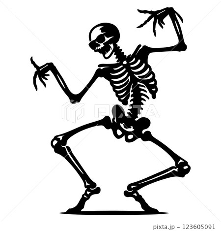 Skeleton of a dancing vector illustrationのイラスト素材 [123605091] - PIXTA