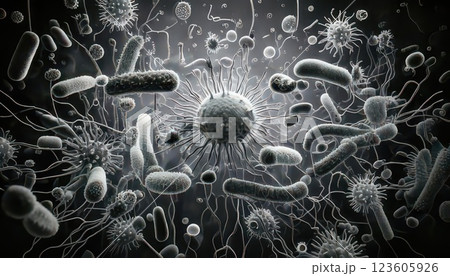 《AI画像》ウィルスイメージ 123605926