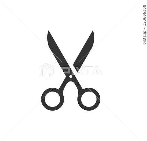 Scissors barbershop coiffure hairdresser hairstyle minimalist icon for logo vector illustration Scissors barbershop coiffure hairdresser hairstyle minimalist icon for logo vector illustration 123606358