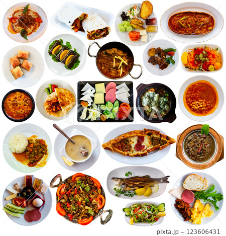 Collection of Turkish cuisine dishes Collection of Turkish cuisine dishes 123606431