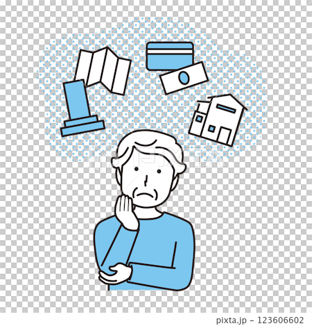 Woman worried about the future Woman worried about the future 123606602