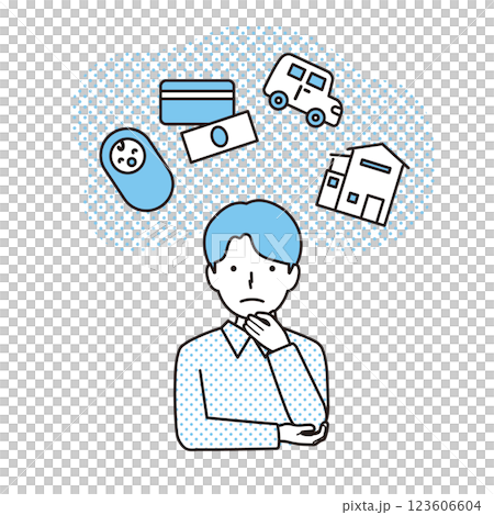 Man worried about future plans 123606604