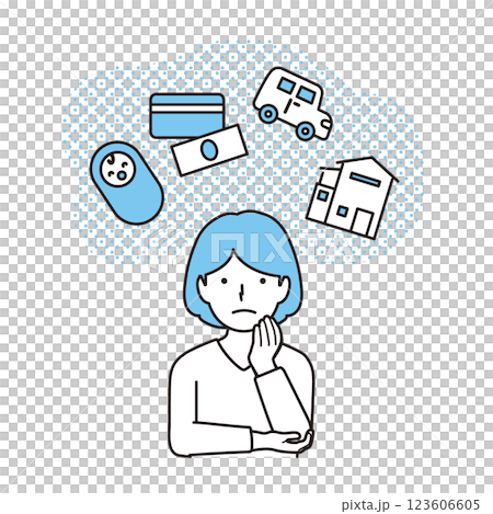 Woman worried about the future 123606605