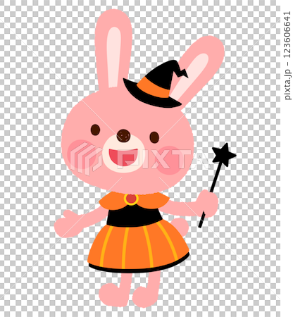 Cute rabbit halloween 123606641
