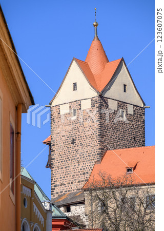 Loket Castle, a 12th-century gothic castle in the Karlovy Vary Region in Czech Republic Loket Castle, a 12th-century gothic castle in the Karlovy Vary Region in Czech Republic 123607075