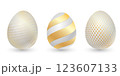 Vector realistic golden Easter Eggs 123607133
