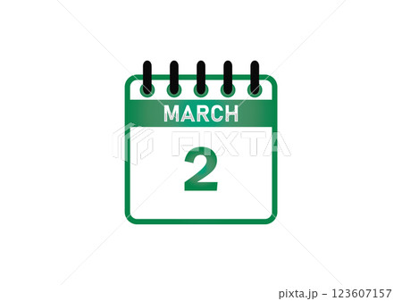 March 2 Calendar Date 123607157