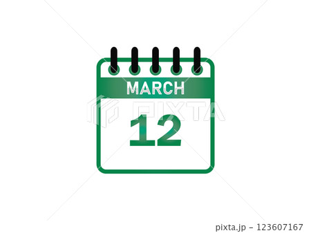 March 12 Calendar Date March 12 Calendar Date 123607167