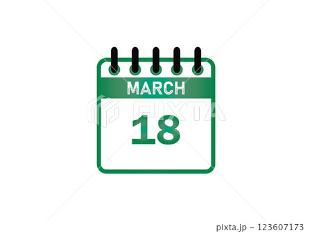March 18 Calendar Date March 18 Calendar Date 123607173
