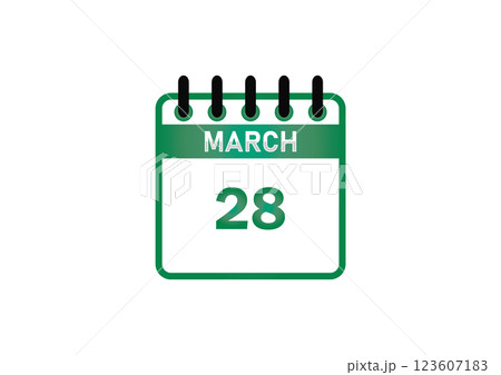 March 28 Calendar Date 123607183