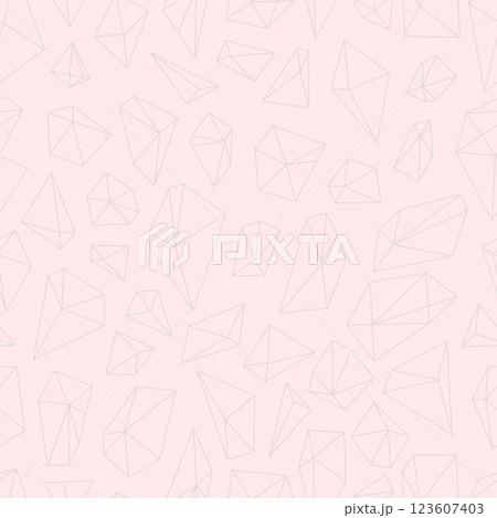Geometric seamless pattern with polygonal linear elements. Gemstones, stones, decorative abstract frames. Fabric print, website vector background Geometric seamless pattern with polygonal linear elements. Gemstones, stones, decorative abstract frames. Fabric print, website vector background 123607403