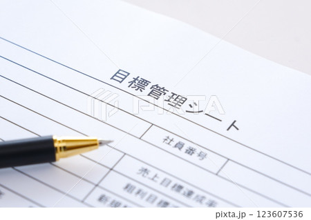 個人やチームの達成目標を明確に定義し、進捗状況を追跡するためのツールである「目標管理シート」 個人やチームの達成目標を明確に定義し、進捗状況を追跡するためのツールである「目標管理シート」 123607536