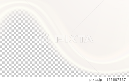 クリーム色のドレープのフレーム 123607587