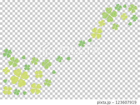 三葉草背景明信片模板手繪風格 123607919