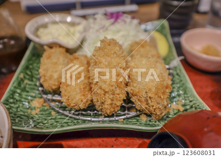 Crispy Golden Fried Food with Tartar Sauce Crispy Golden Fried Food with Tartar Sauce 123608031