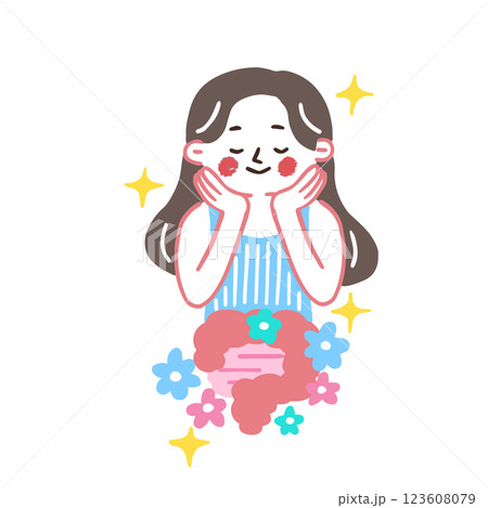 腸内フローラが整っている女性 腸内フローラが整っている女性 123608079