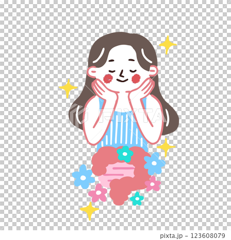 腸内フローラが整っている女性 腸内フローラが整っている女性 123608079