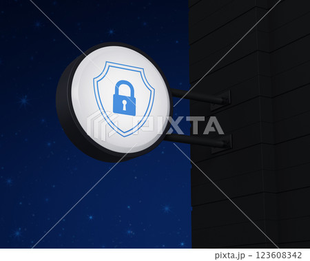 Technology security insurance online concept, 3D rendering 123608342