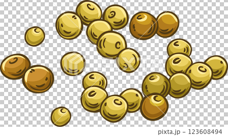 Mustard Seeds Colored Detailed Illustration. 123608494
