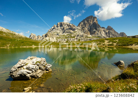Laghi dei Piani at Dolomite Alps Laghi dei Piani at Dolomite Alps 123608842