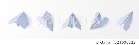 Paper planes set isolated on white background 123609223