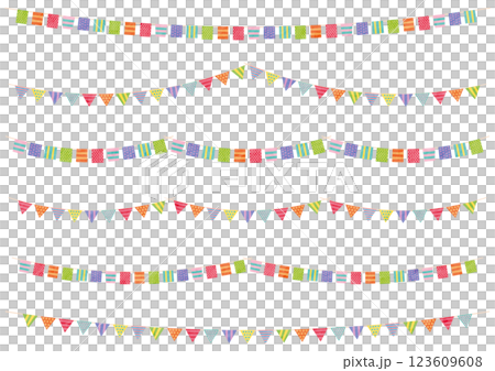 Material - Colorful Garland 2025-3 Material - Colorful Garland 2025-3 123609608