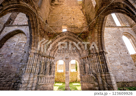 Basilica of Saint Mathurin, Larchant, seine-et-marne, France 123609926