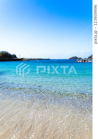春の海の穏やかな風景 123609996