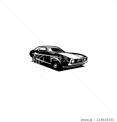 mustang car logo. silhouette design vector illustration. isolated on white background side view. available in eps 10 mustang car logo. silhouette design vector illustration. isolated on white background side view. available in eps 10 123610331