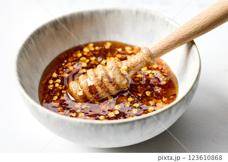 hot honey sauce 123610868